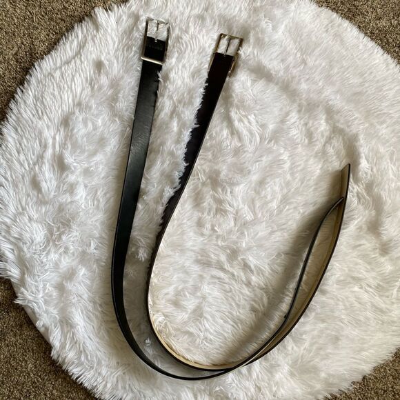 Target Belts 2 Total Vinyl & Split Leather Black & Brown - Picture 1 of 8